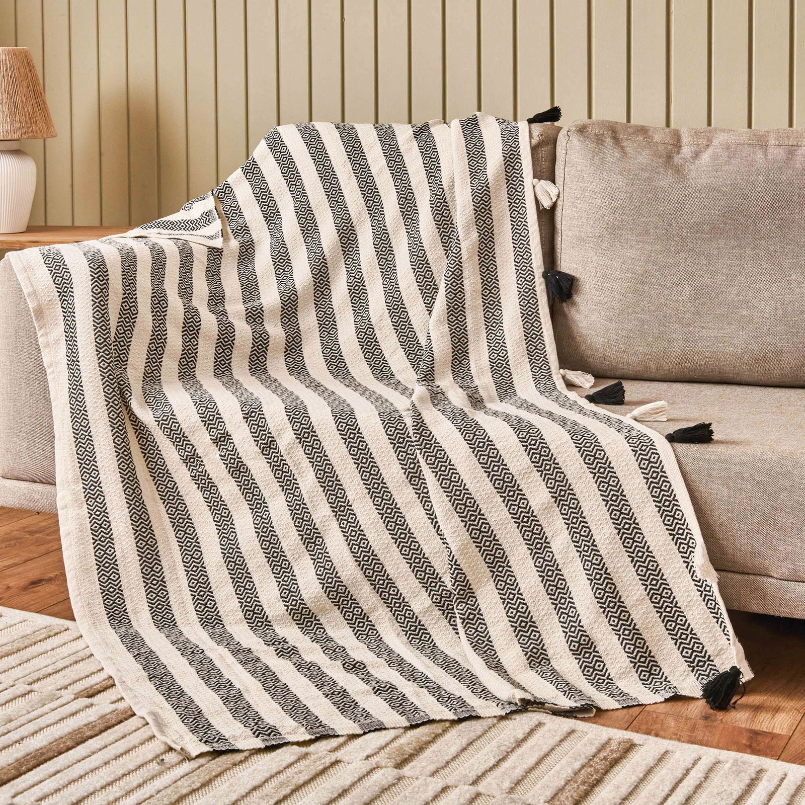 Soft Hill Koltuk Örtüsü - Siyah - 115x200 cm