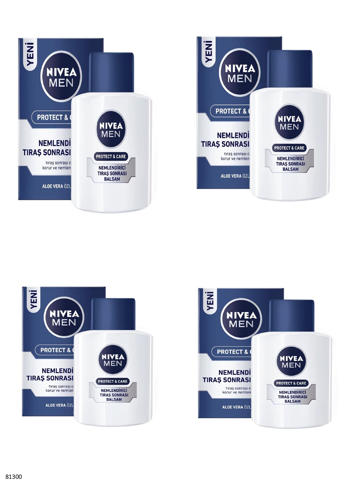 81300 NIVEA MEN PROTECT  CARE NEMLENDİRİCİ TIRAŞ SONRASI BALSAM  4 ADET