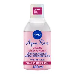 NIVEA Aqua Rose Micellar Gül Suyu İçeren Çift Fazlı Makyaj Temizleme Suyu 400ml