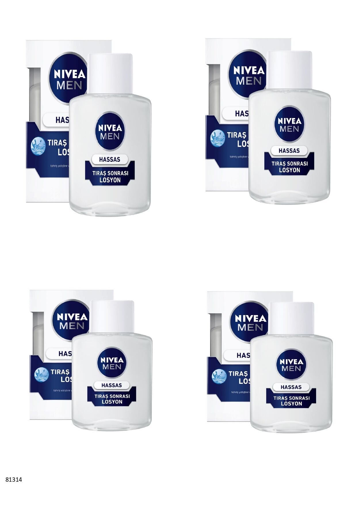 81314 NIVEA MEN HASSAS TIRAŞ SONRASI LOSYON  4 ADET