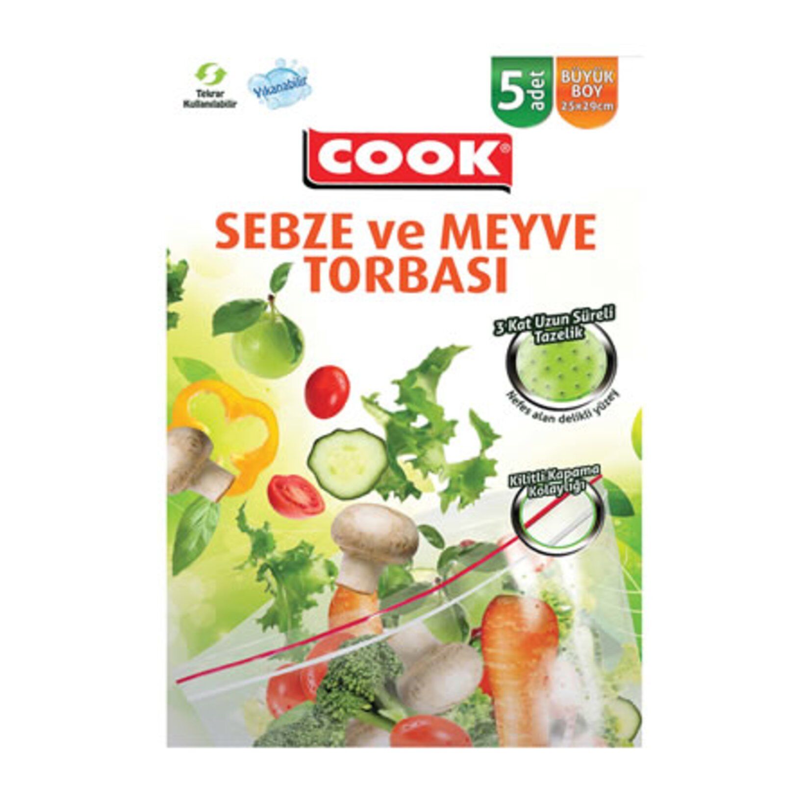 Cook Sebze ve Meyve Torbası 5'li