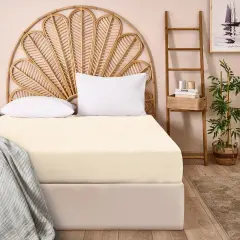 Soft Basic Tek Kişilik Düz Kenar Çarşaf - Ekru - 160x240 cm
