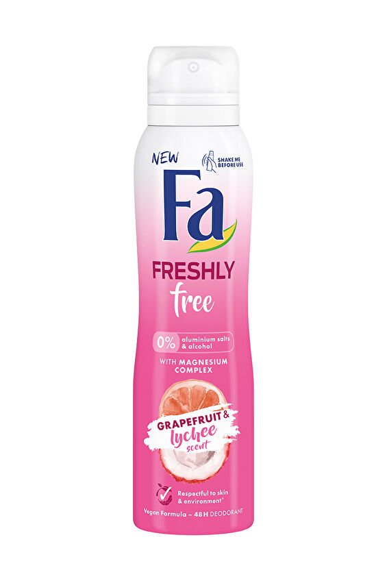 Fa Deodorant Freshly Free GreyfurtLychee Sprey Kadın 150 ml
