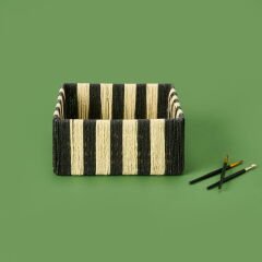 Deco Casoria Dekoratif Kutu - Siyah / Krem - 22x22x10 cm