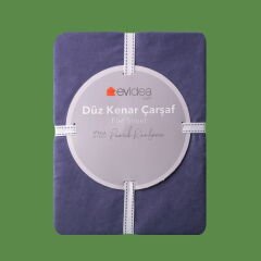 Soft Basic Tek Kişilik Düz Kenar Çarşaf - Lacivert - 160x240 cm