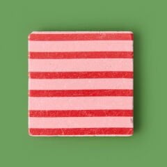 Kitchen Çizgili Bardak Altlığı - Renkli - 10 cm