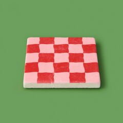 Kitchen Damalı Bardak Altlığı - Renkli - 10 cm