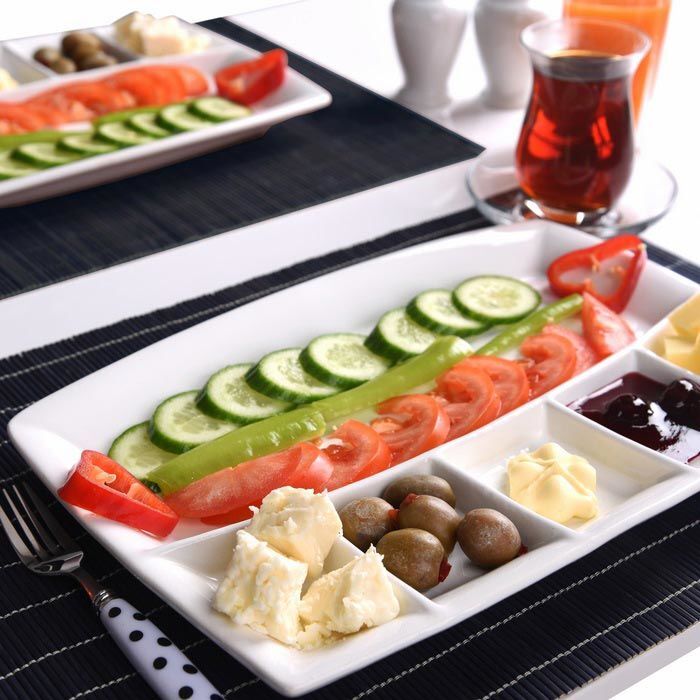 in Kitchen 6 Bölmeli Kahvaltı Tabağı - Beyaz