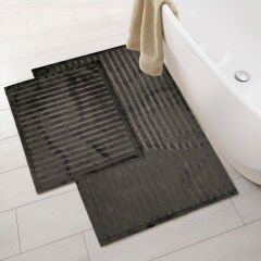 Soft Nuvo Banyo Paspası - Antrasit - 60x100 cm + 50x60 cm