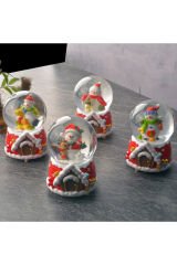 Tohana Cam Sulu Küre Mega Kar Püskürtmeli Müzikli 10 cm