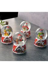 Tohana Cam Sulu Küre Mega Kar Püskürtmeli Müzikli 10 cm