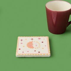 Kitchen Moon Sun Bardak Altlığı - Renkli - 10 cm