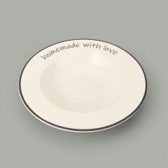 Kitchen Homemade With Love Makarna Tabağı - Renkli - 26 cm