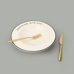 Kitchen Homemade With Love Makarna Tabağı - Renkli - 26 cm