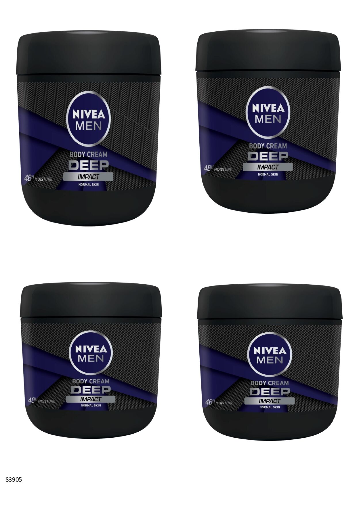 83905 NIVEA MEN DEEP EL VE VÜCUT BAKIM KREMİ  4 ADET