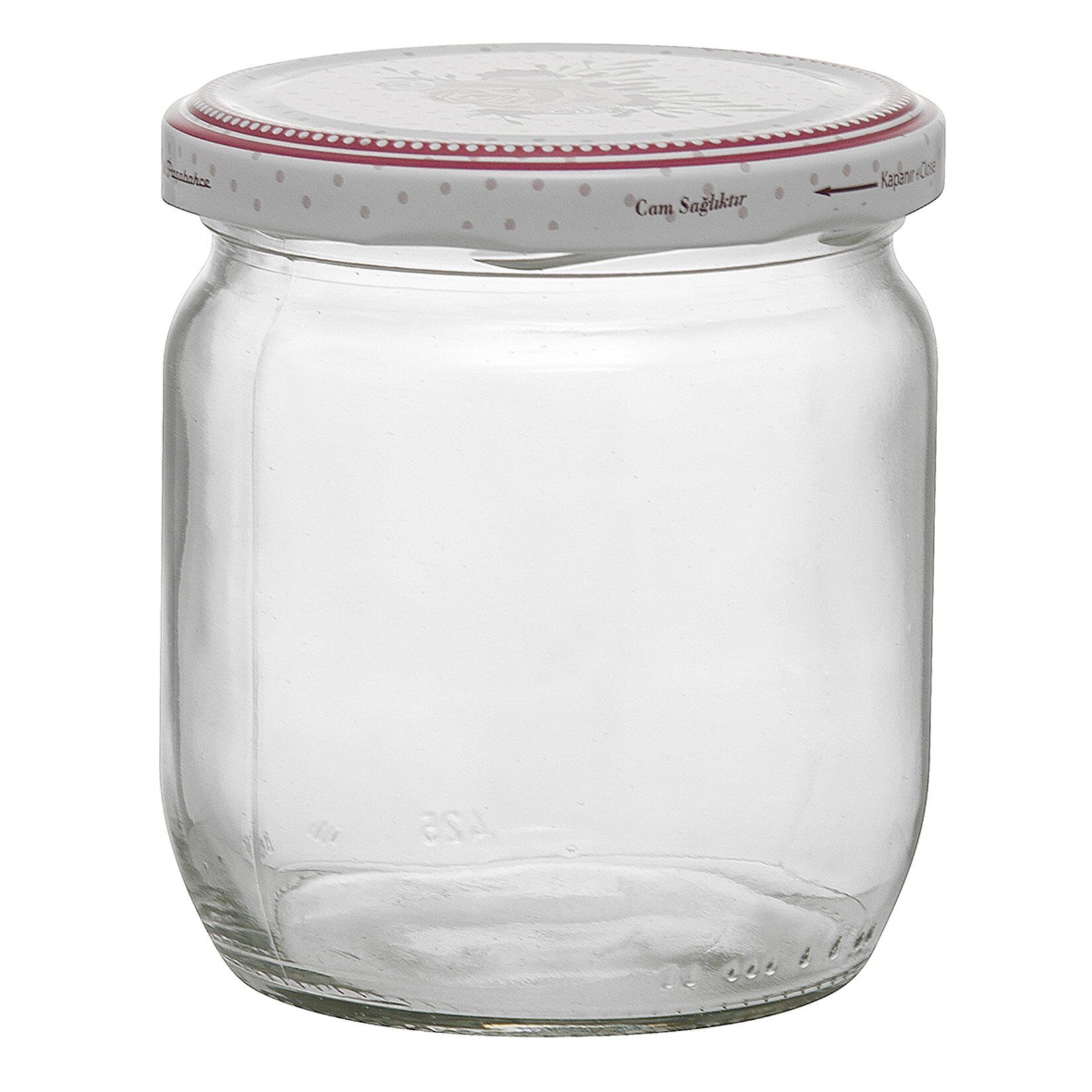 Paşabahçe Desenli Kapaklı Kavanoz 425 Cc