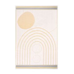 Soft Bohem Baş Havlusu - Bej / Hardal - 50x70 cm