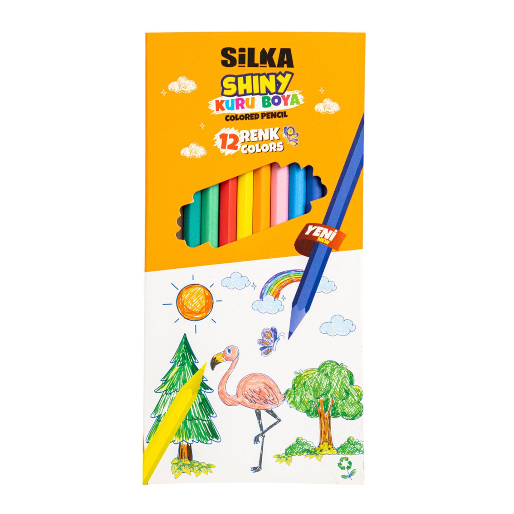 Silka Shiny 12 Renk Kuru Boya Kalem