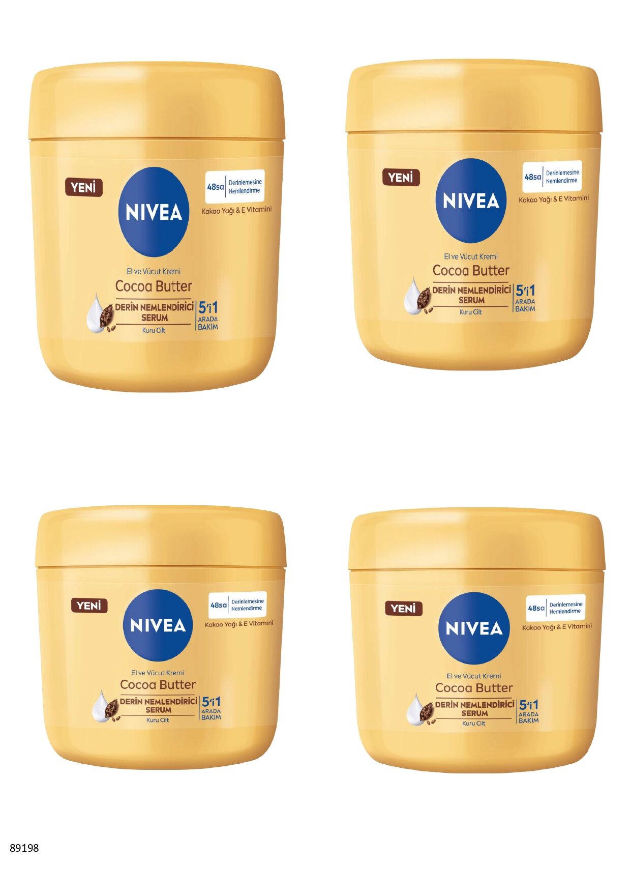 89198 NIVEA COCOA BUTTER EL VE VÜCUT BAKIM KREMİ  4 ADET