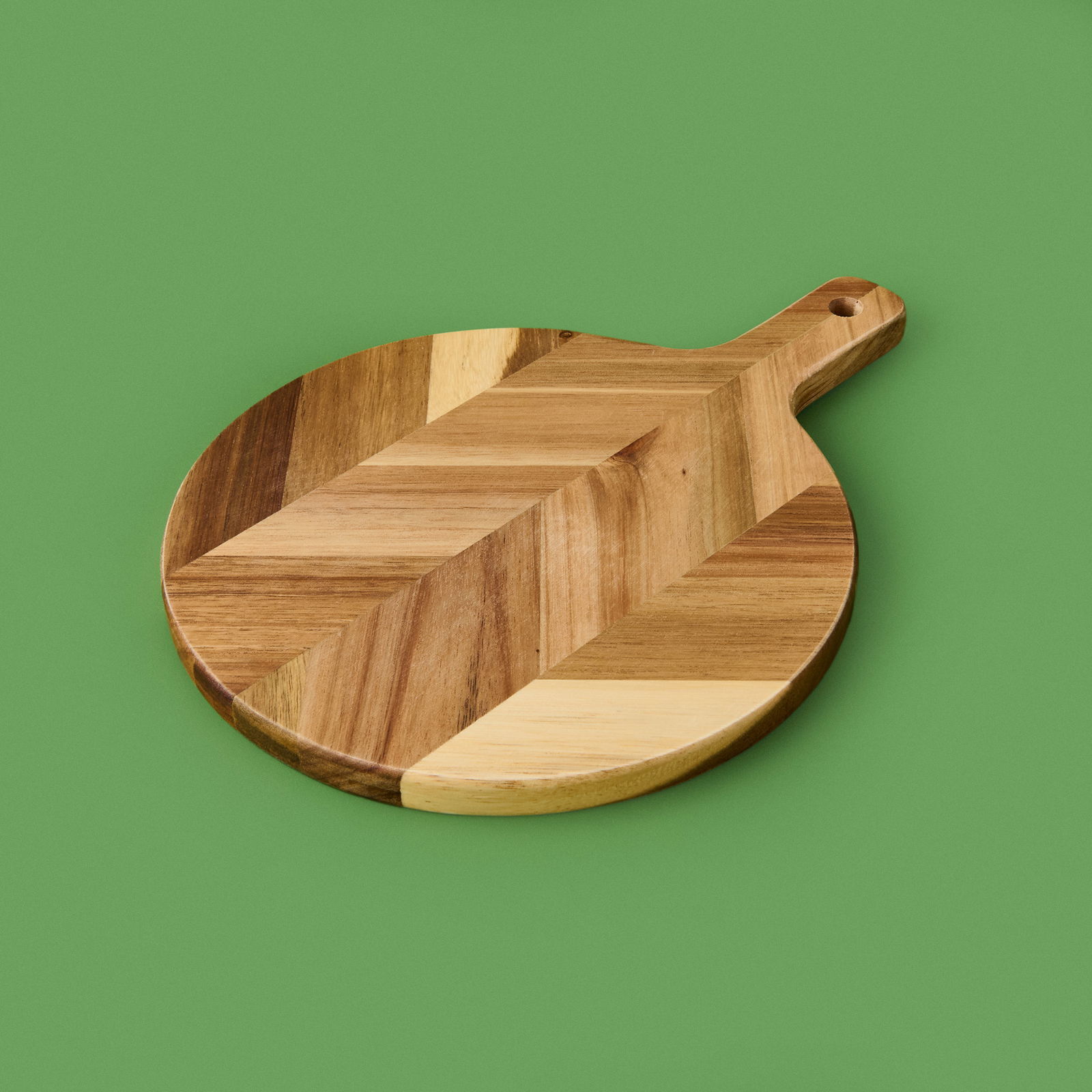 Akasya Yuvarlak Kesim Tahtası - Kahverengi - 30 cm