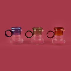 Ring Bardaklı Cam Sürahi - Asorti - 500 ml