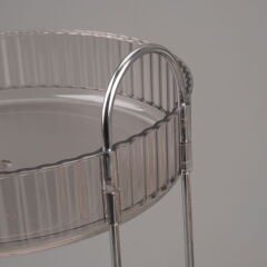 2 Katlı Döner Organizer - Şeffaf - 26x23x23 cm