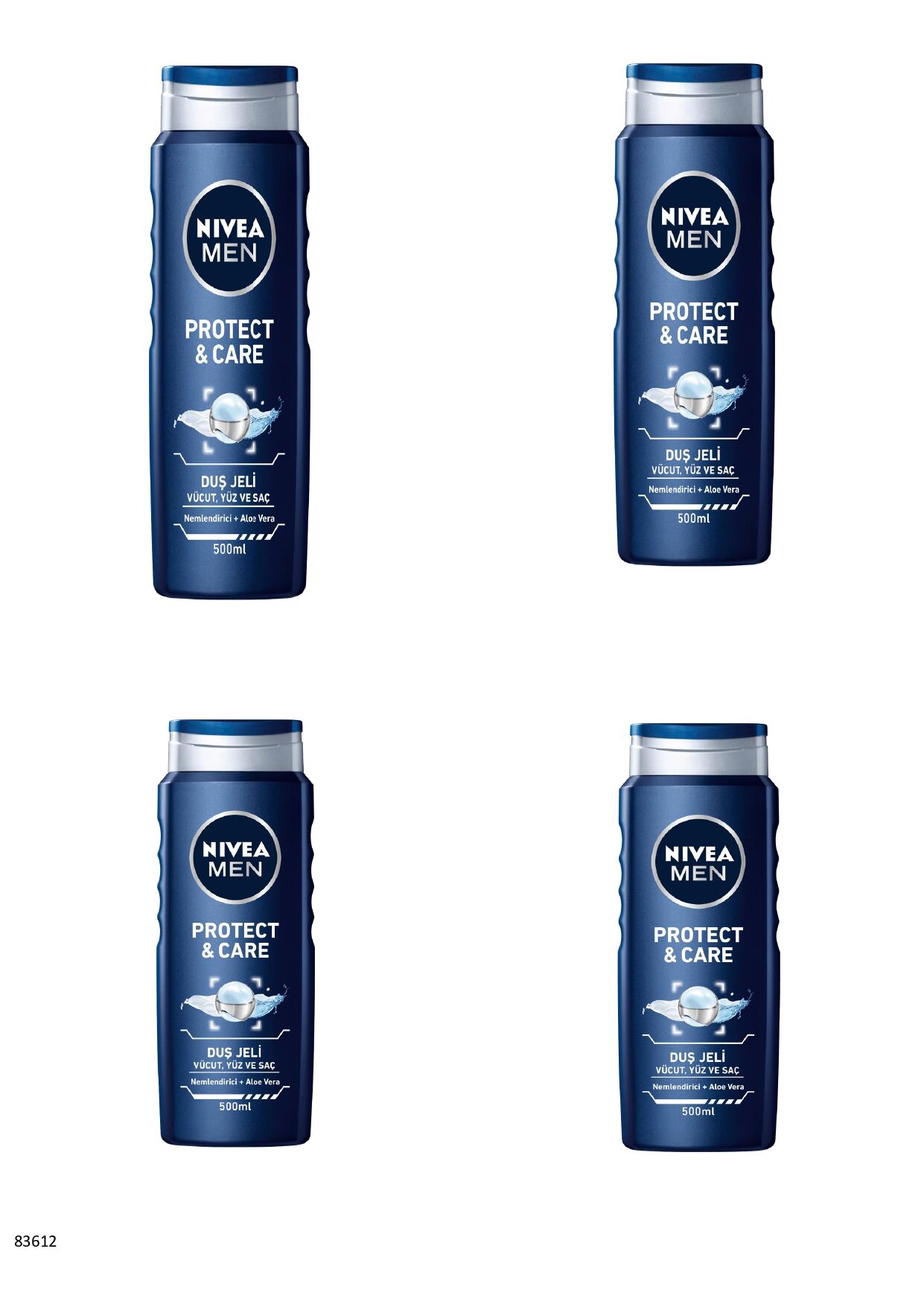83612 NIVEA MEN PROTECTCARE DUŞ JELİ  4 ADET