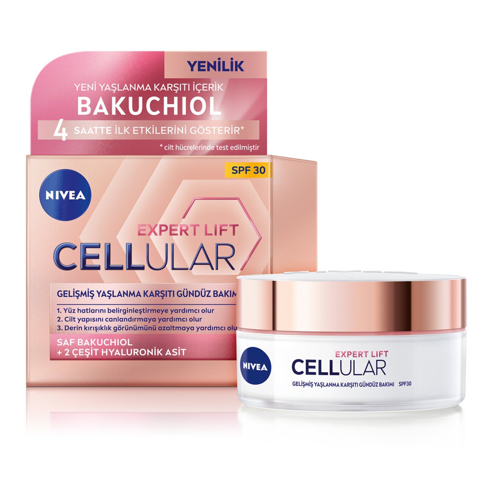 NIVEA Cellular Expert Lift Saf Bakuchiol ve Hyaluronik Gündüz Kremi 50ml