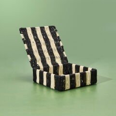 Deco Varese Dekoratif Kutu - Siyah / Krem - 18x18x5 cm