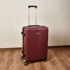 Vertical Line Orta Boy ABS Valiz - Bordo - 66x45x26 cm