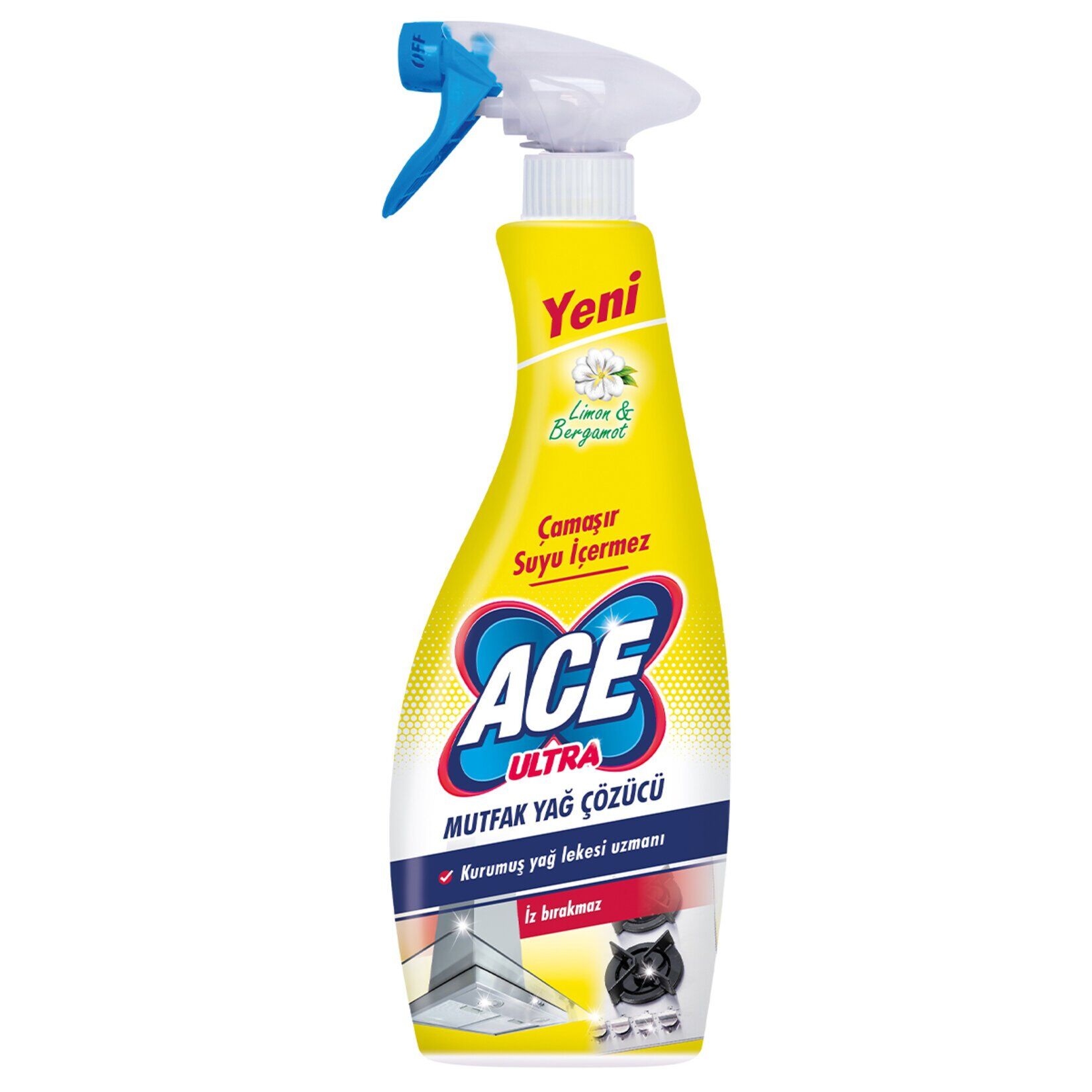 Ace Çamaşır Susuz Yağ Çözücü Sprey Mutfak 700Ml