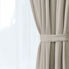 Soft Mila Tül Perde - Taş - 300x270 cm