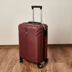 Vertical Line Kabin Boy ABS Valiz - Bordo - 57x37x23 cm