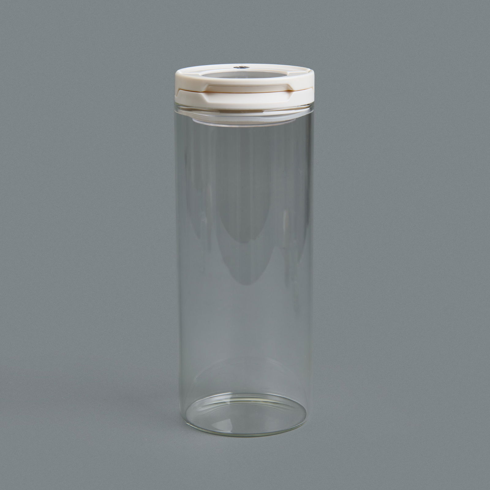 Vakumlu Cam Kavanoz - Şeffaf / Beyaz - 800 ml