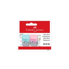 Faber Castell Blister Minibox 2'li Kalemtıraş Pastel