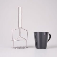 2 Katlı Patates Ezici - Gri - 34 cm