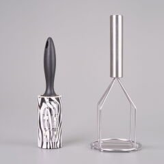 Çizgili Patates Ezici - Gri - 26 cm