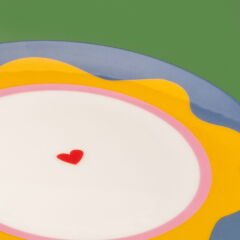 Kitchen Granny Tatlı Tabağı - Mavi / Sarı - 19 cm