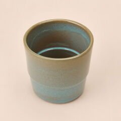 PROFESSIONAL London Reaktif Seramik Saksı - Yeşil - 11,5x12,5 cm