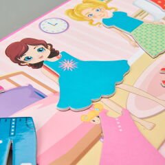 Games 72 Parça Manyetik Kıyafet Giydirme Seti Eğitici Aktivite Oyunu - Pembe
