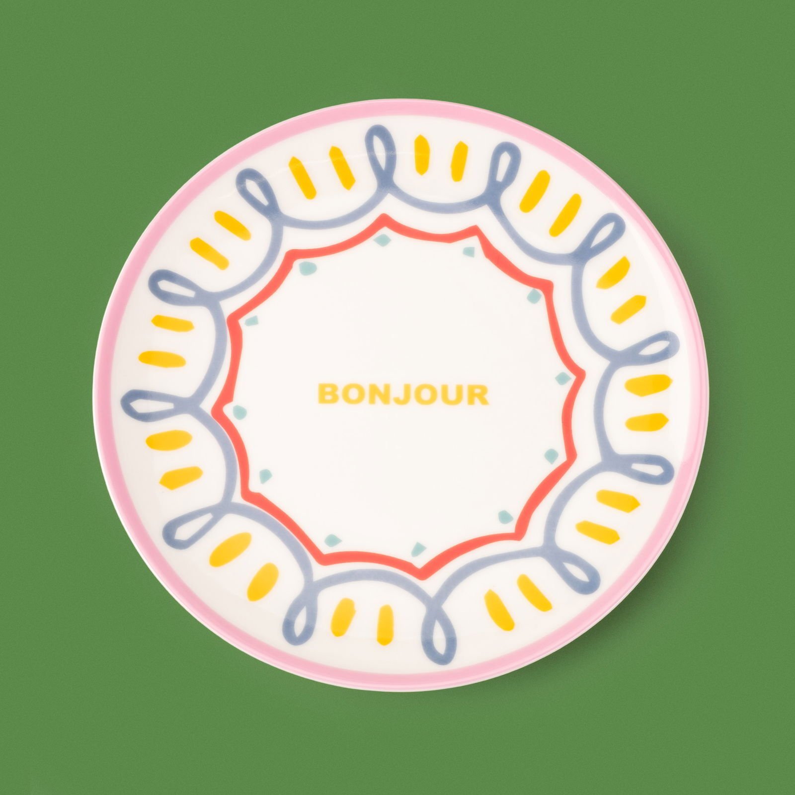 Kitchen Bonjour Tatlı Tabağı - Renkli - 19 cm