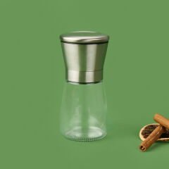 Tuz ve Biber Değirmeni - Şeffaf / Gri - 13 cm