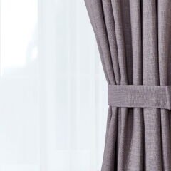 Soft Bella Keten Perde - Gri - 140x270 cm