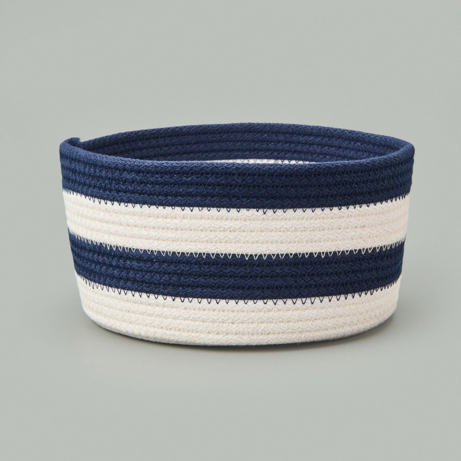 Living Nautical Fun Dekoratif Sepet - Siyah / Beyaz - 20x10 cm