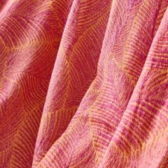 Soft Çiçek Desenli Koltuk Örtüsü - Turuncu / Pembe - 130x170 cm