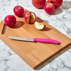 6.7836.L115 Tırtıklı Domates ve Sosis Bıçağı - Pembe - 11 cm