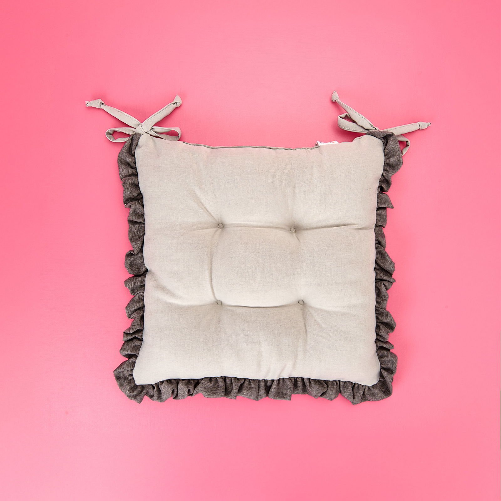 Soft Maia Sandalye Minderi - Gri - 40x40 cm
