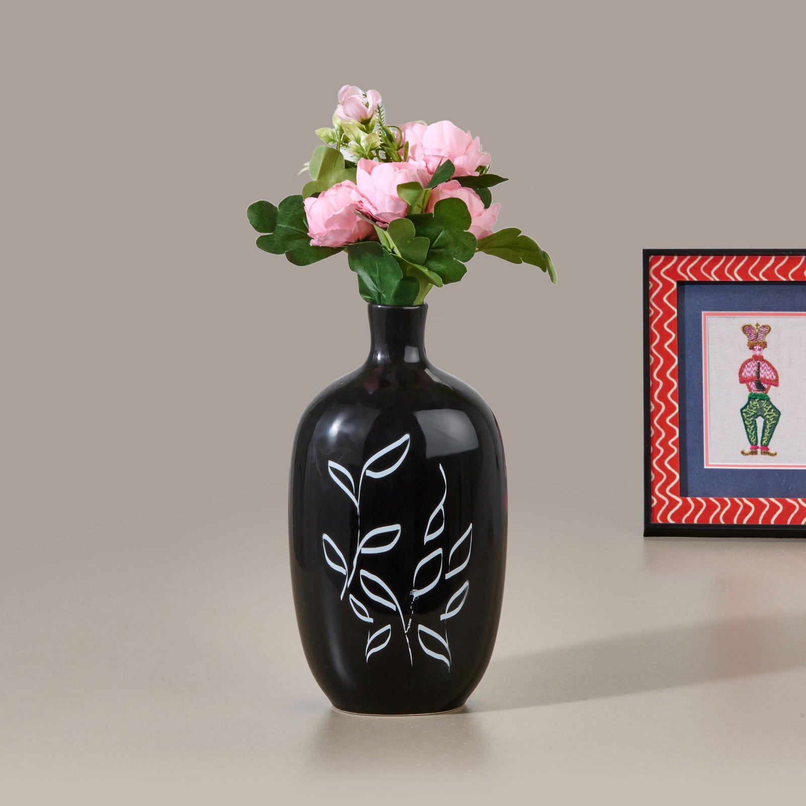 Deco Nemi Vazo - Siyah - 13x25 cm