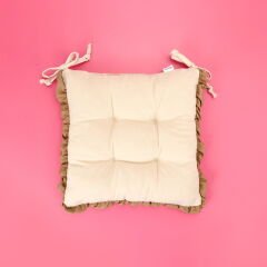 Soft Maia Sandalye Minderi - Bej - 40x40 cm