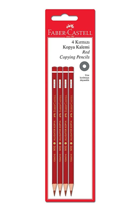 Faber Castell 4'lü Kırmızı Kopya Kalemi